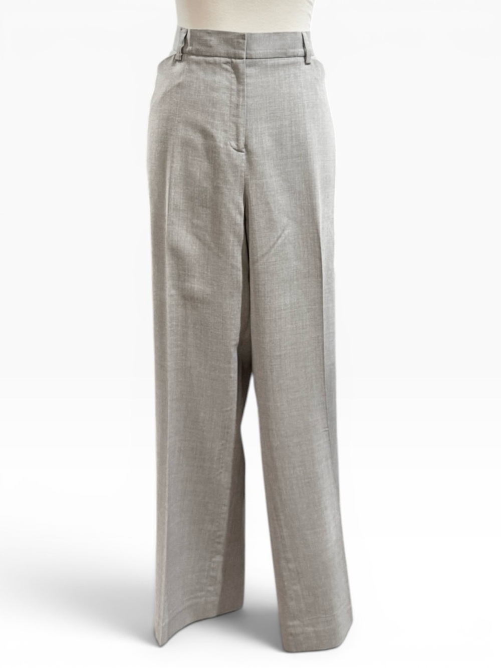 Jones New York Signature Light Gray Women's Lined Dress Pants 16W